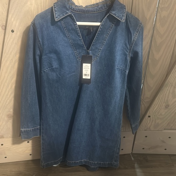 Denim Long Sleeve Dress - Picture 2 of 3